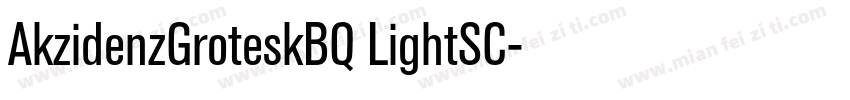 AkzidenzGroteskBQ LightSC字体转换